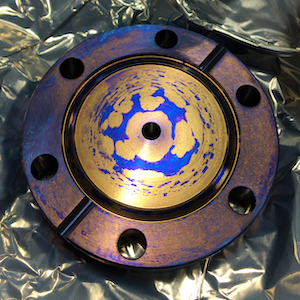 a heat-treated vacuum flange