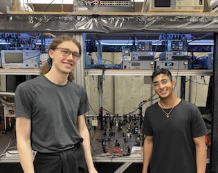 Nova and Khyaan in the lab
