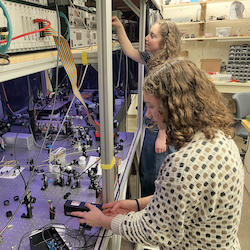 Zuzi and Jordan in the lab