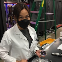 Laura in the lab